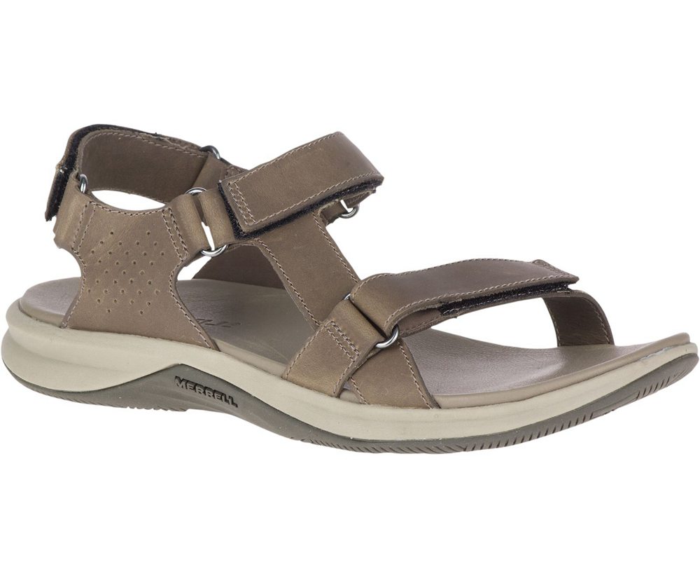 Merrell Sandaler Dame - Tideriser Luna Convert Læder - Brune - AMH836472